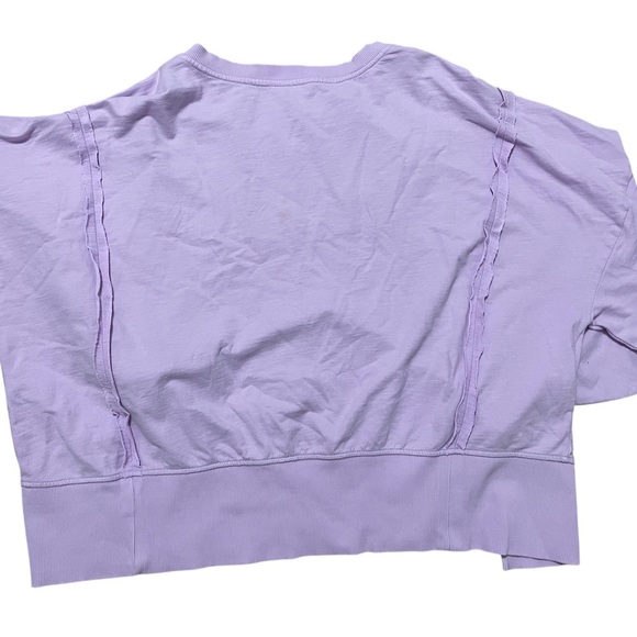 Anthropologie Pilcro Pintuck Pullover sweatshirt Lavender Medium - Picture 2 of 6